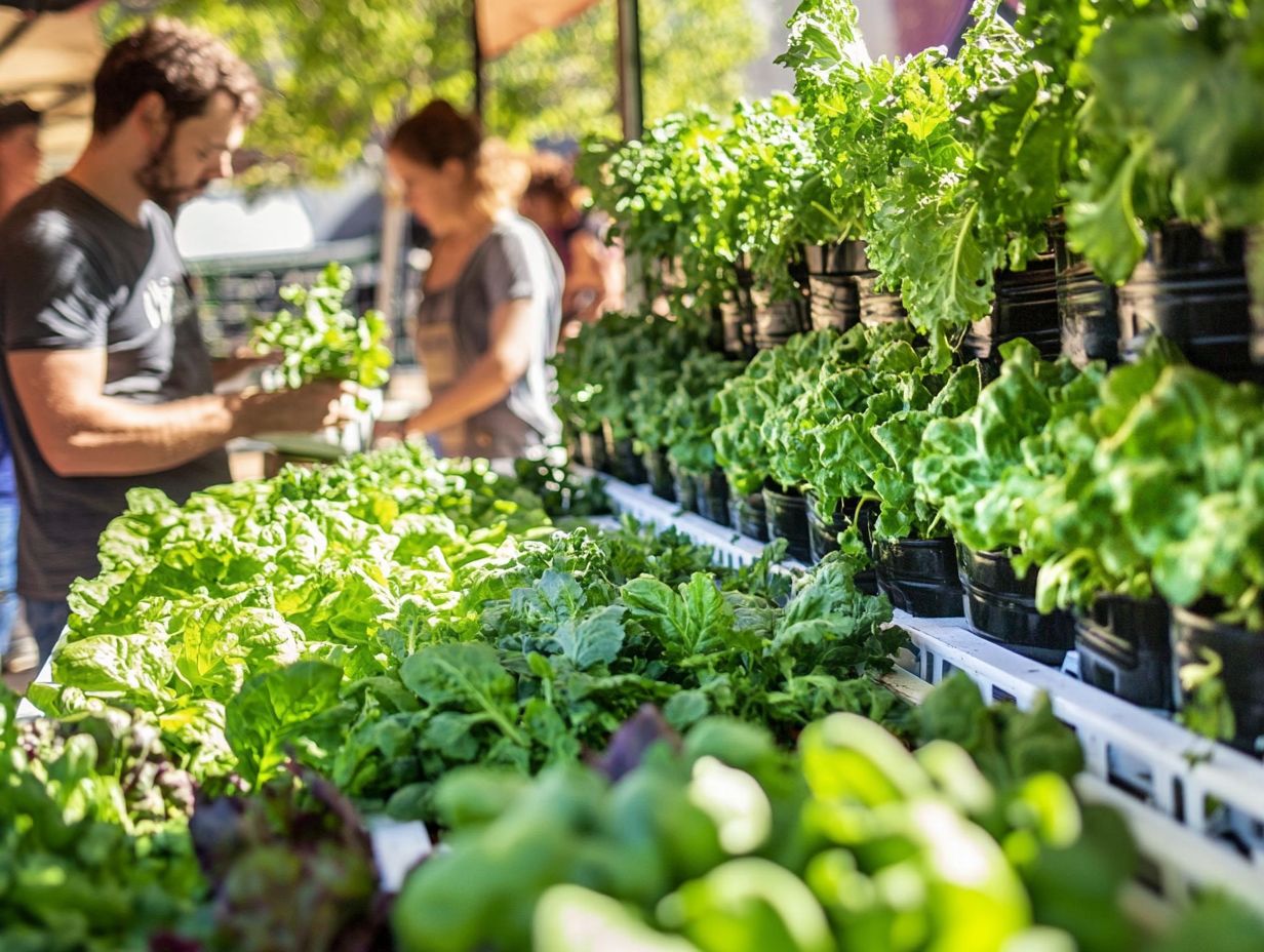 Image of a thriving hydroponic community garden