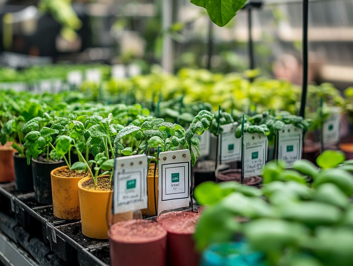 Diagram of micronutrient levels in hydroponic systems