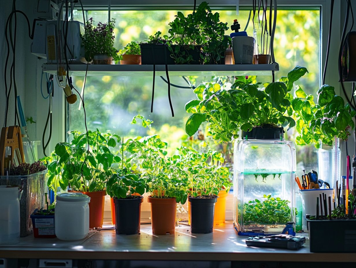 Infographic showing the top 10 DIY hydroponic projects for beginners.