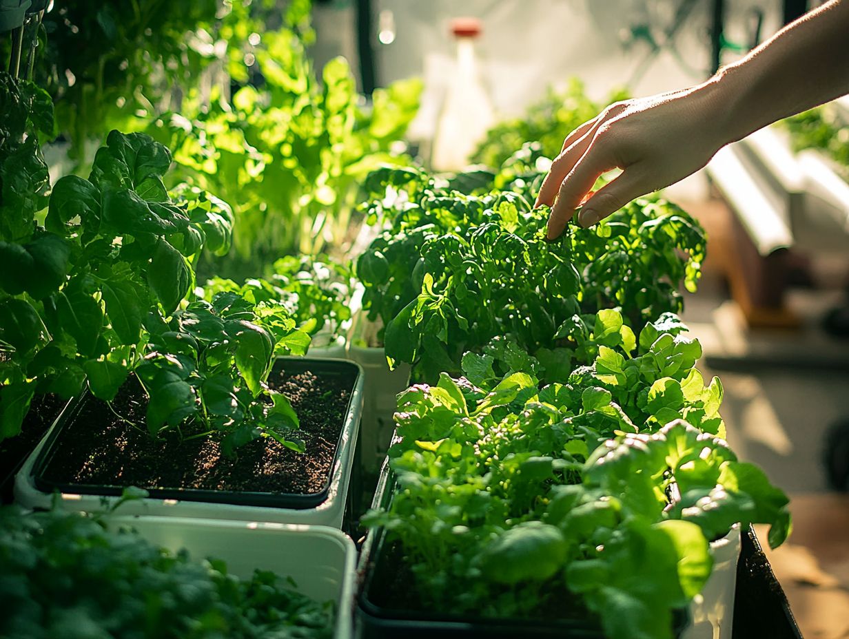 Image showing various potential challenges in hydroponic gardening.