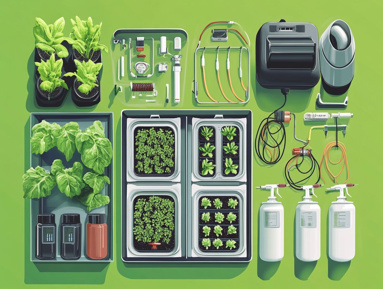 Illustration of the Steps Involved in Setting Up a Hydroponic System