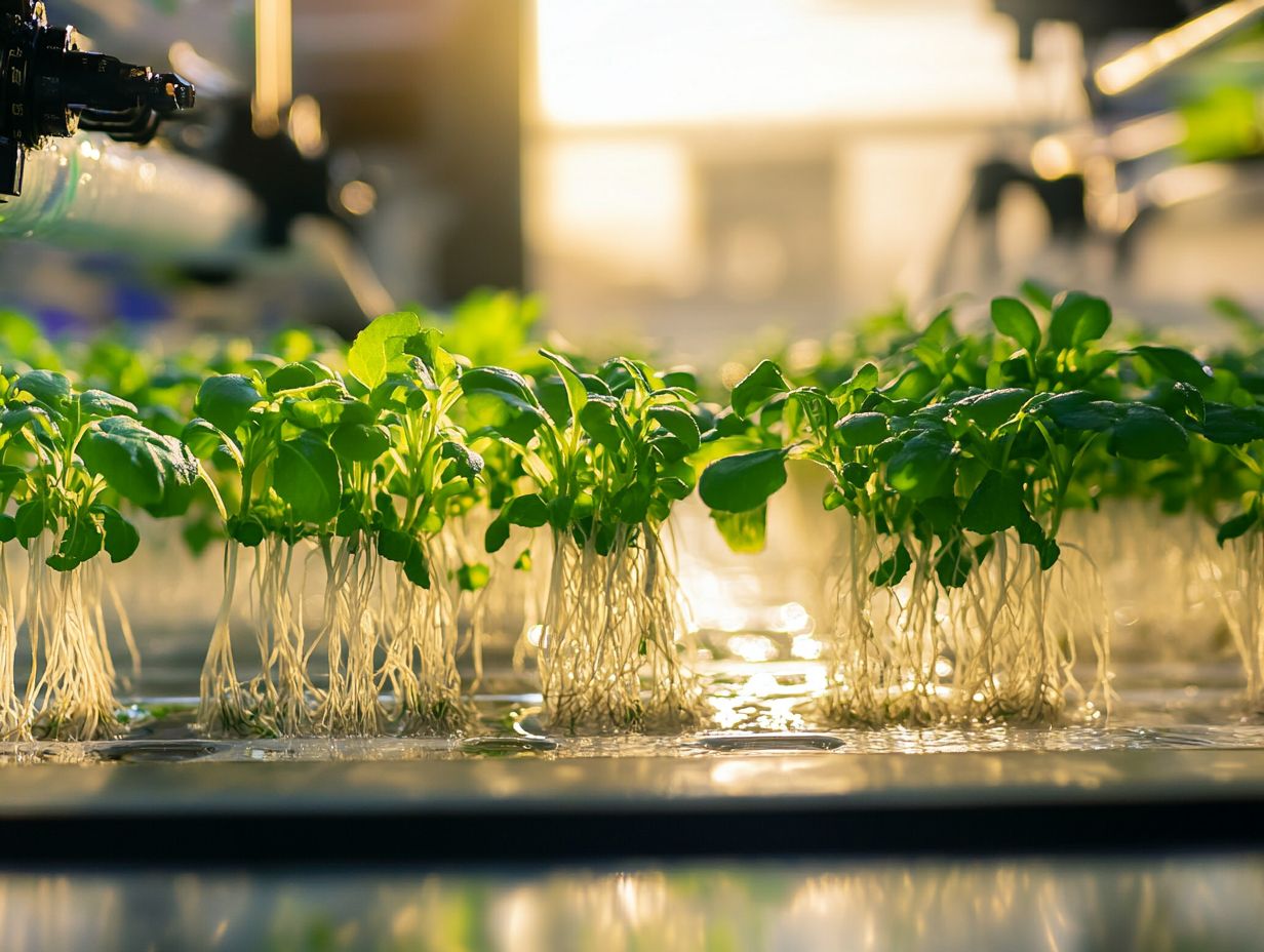 Illustration of hydroponic system cycles