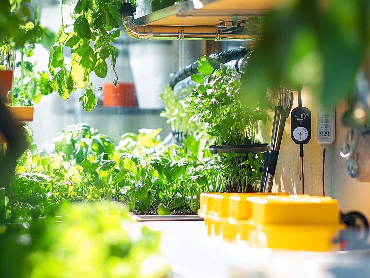 Inspecting hydroponic equipment for maintenance