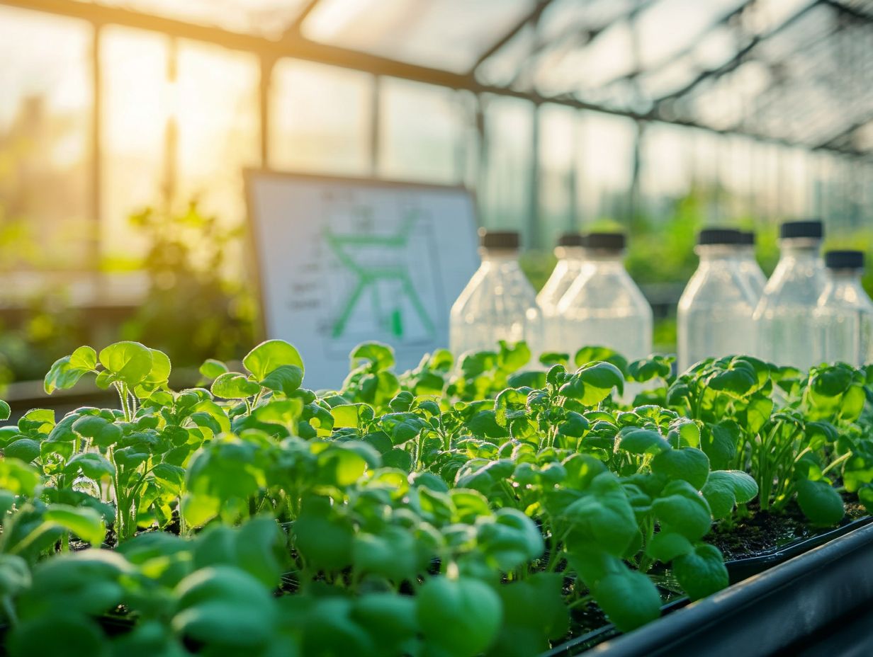 Illustration of the hydroponic nutrient cycle and its key components.