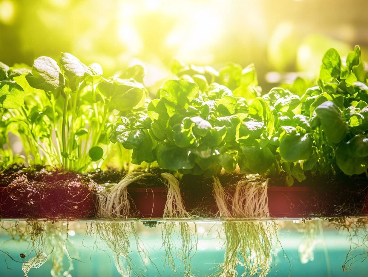 Illustration showing the simplicity of hydroponic gardening