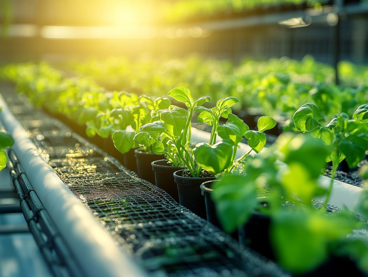 Illustration of key takeaways of Nutrient Film Technique in hydroponic gardening