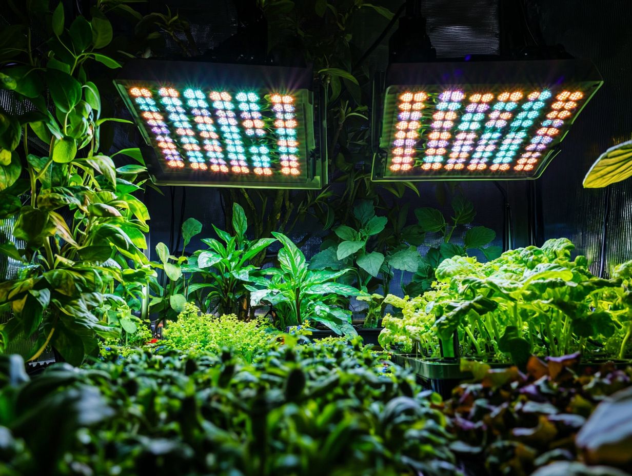 A visual summary of key takeaways for hydroponic gardening lighting