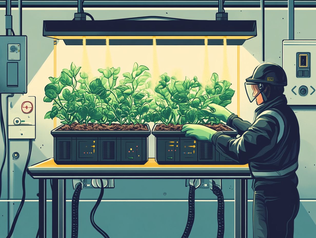 Safety measures for handling nutrient solutions in hydroponics