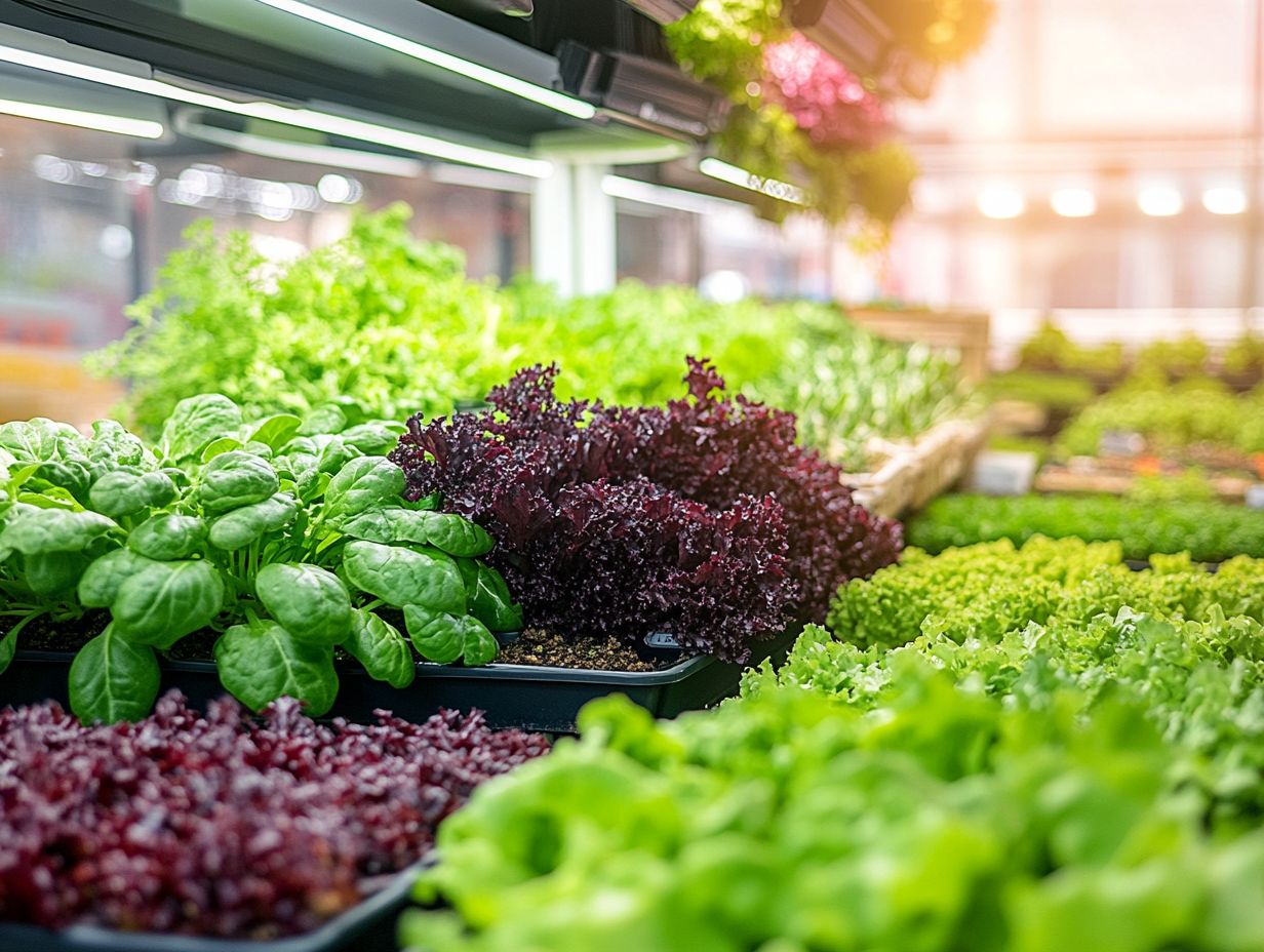 Diagram of different types of hydroponic systems for home gardening.